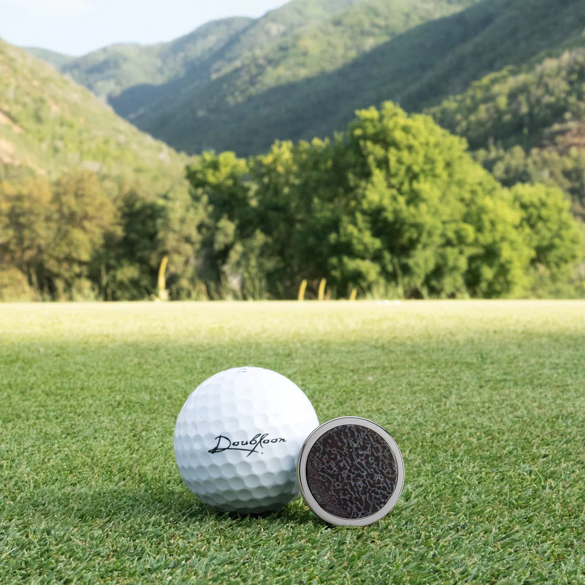 The Raptor - Tungsten & Black Dinosaur Bone Doubloon Golf Ball Marker