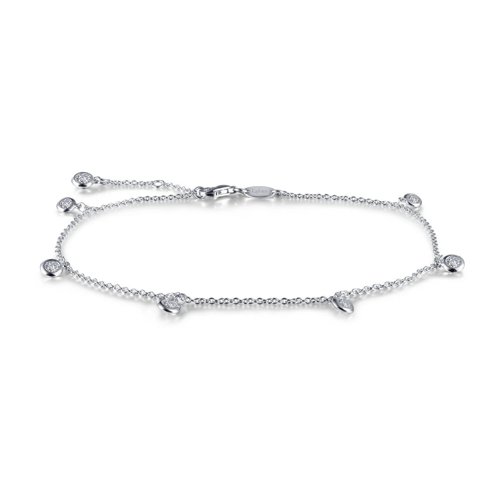 Lafonn Simulated Diamond Bezel-Set Station Anklet A0021CLP