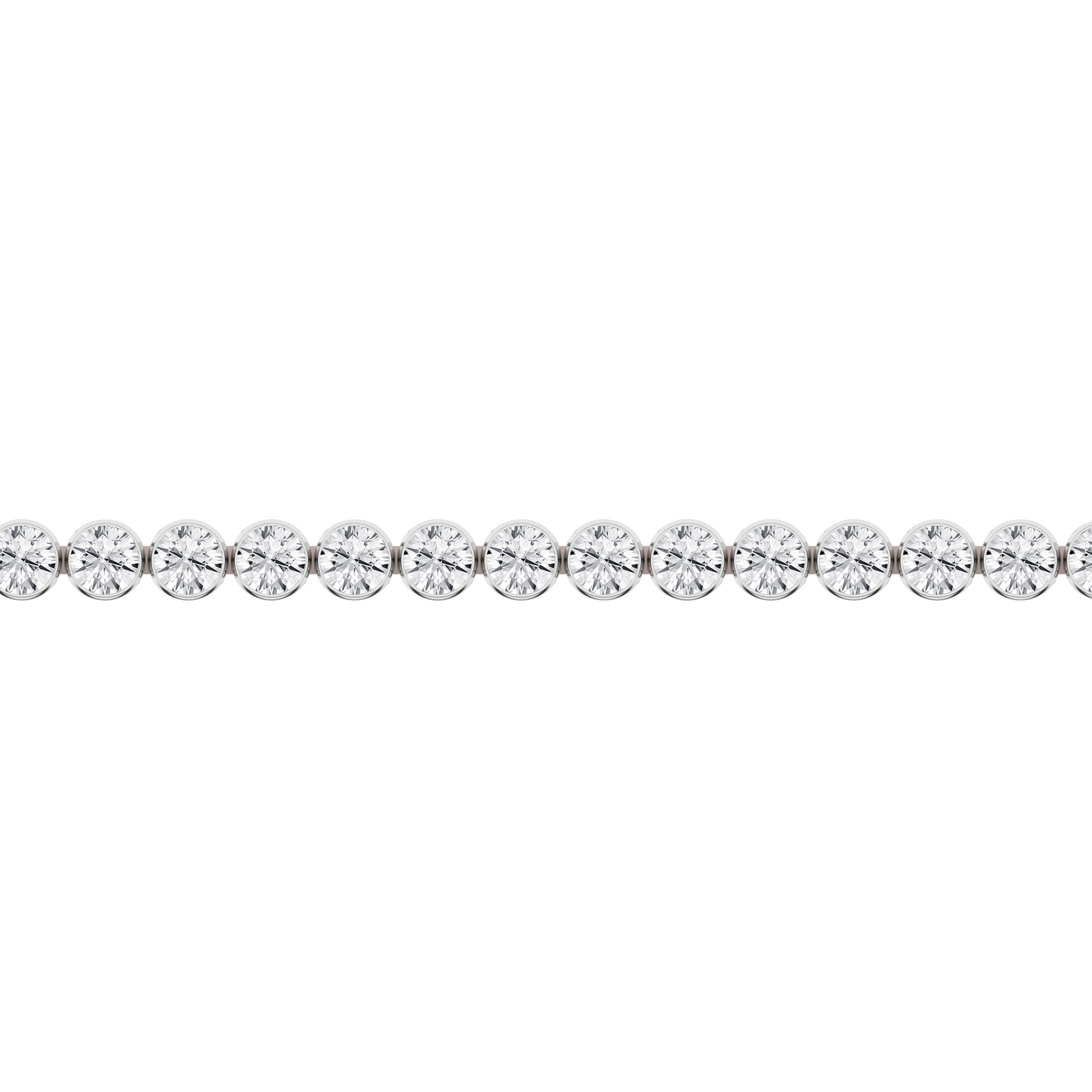 5 Carat Round Lab Grown Diamond 14K Gold Seamless Tennis Bracelet