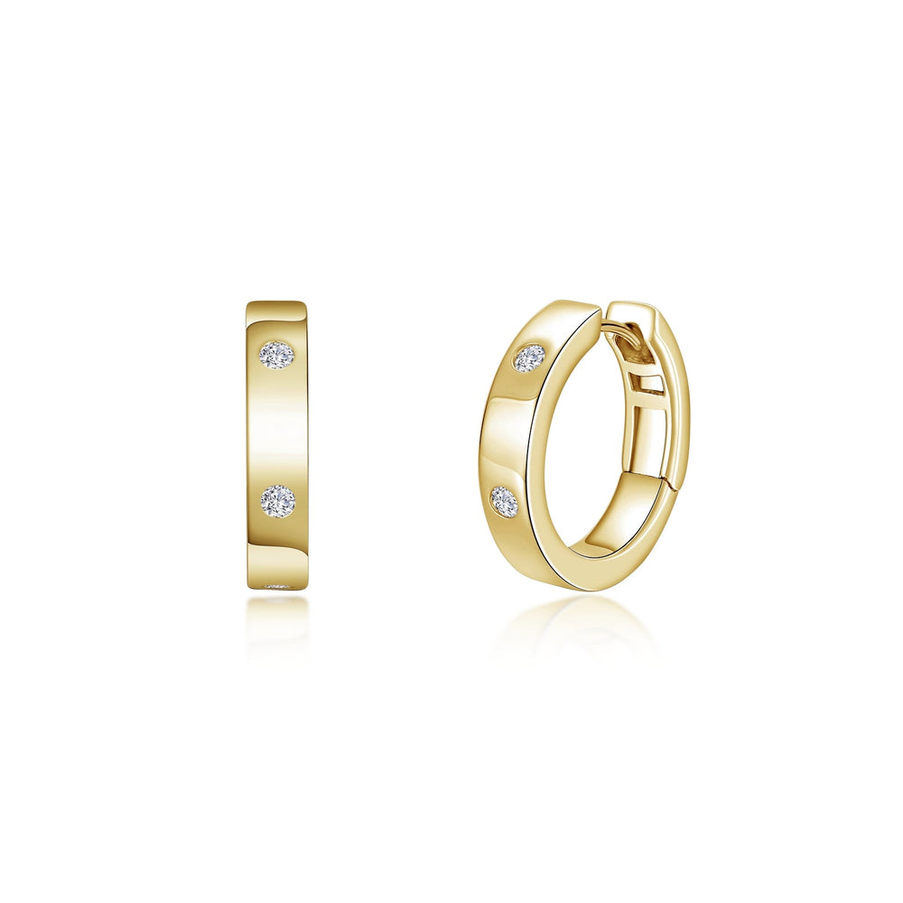 Lafonn Simulated Diamond Invisible Set Huggie Hoop Earrings E0559CLG