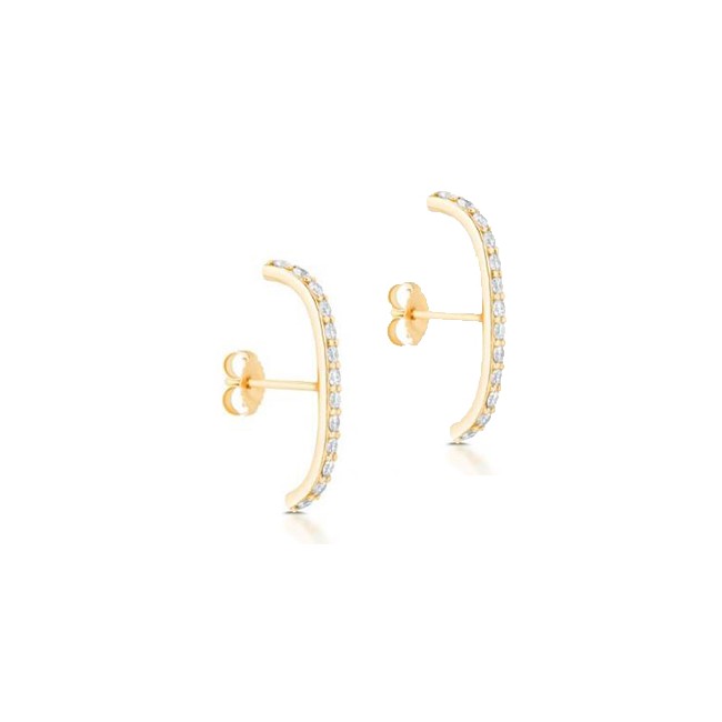 14K Yellow Gold 0.52ct. Diamond Super Huggie Earrings