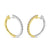 14K Yellow & White Gold 0.52ct. Diamond Reversible Huggie Hoop Earrings
