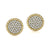 A. Jaffe 14K Yellow Gold 0.37cttw. Diamond Center w/ Quilted Borders Stud Earrings