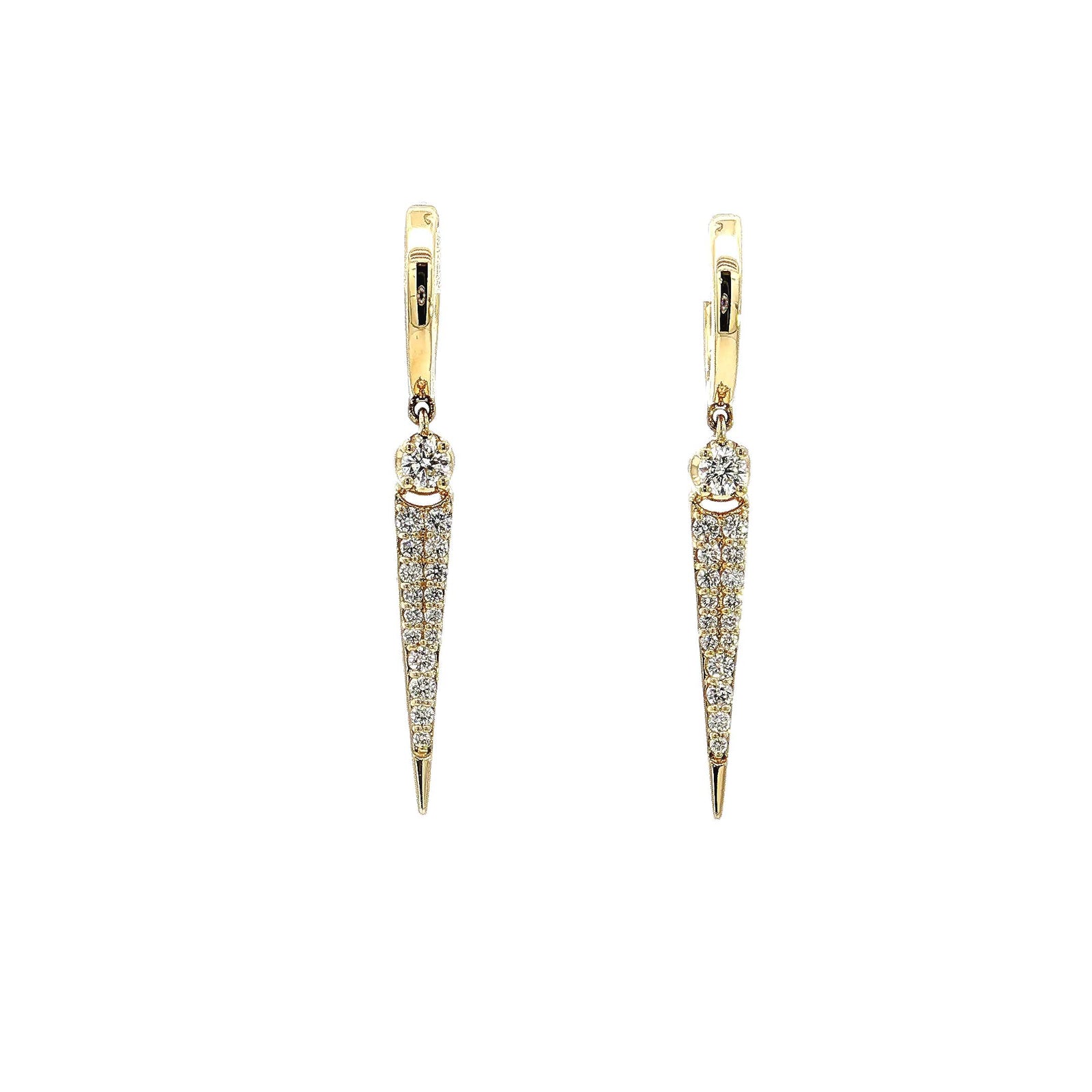 A. Jaffe 14K Yellow Gold 0.46cttw. Diamond Drop Earrings
