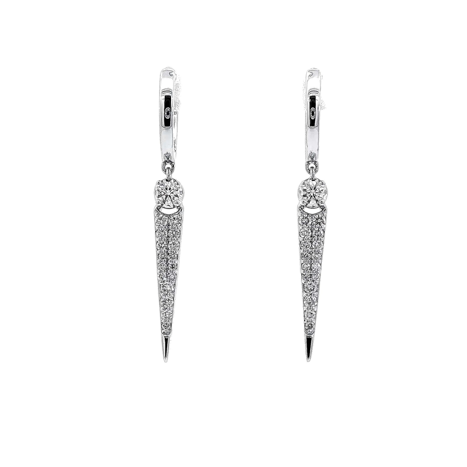 A. Jaffe 14K White Gold 0.46cttw. Diamond Drop Earrings