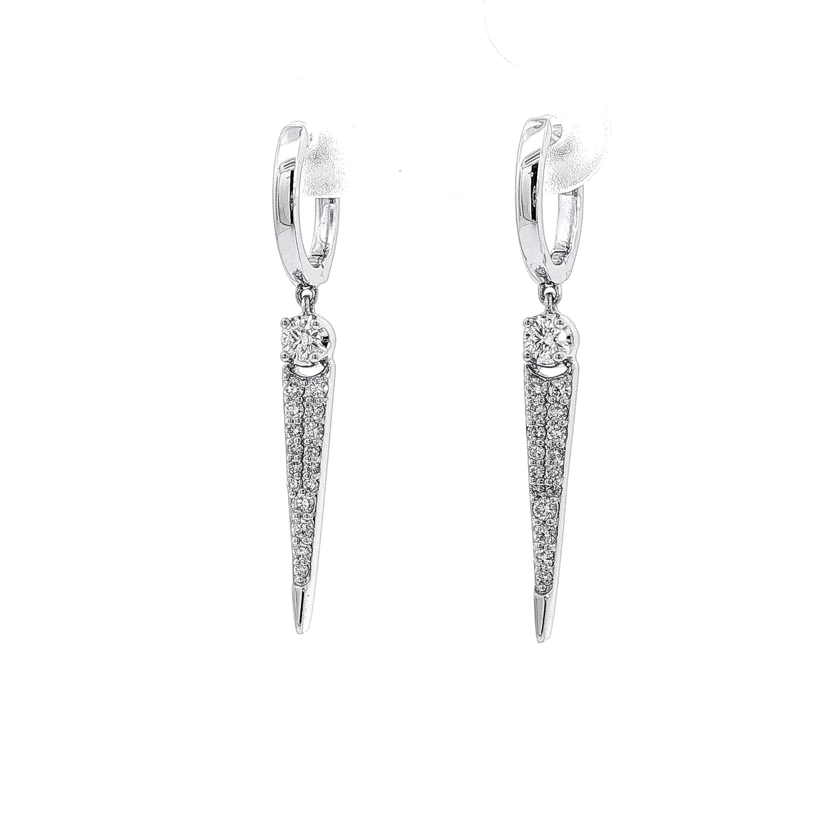 A. Jaffe 14K White Gold 0.46cttw. Diamond Drop Earrings