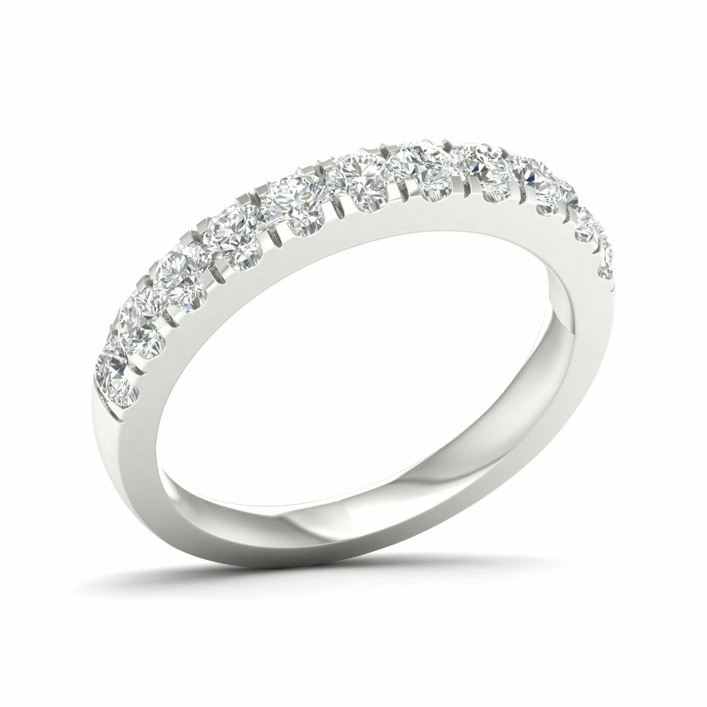3/4 Carat Round Lab Grown Diamond 14K Gold Anniversary Band