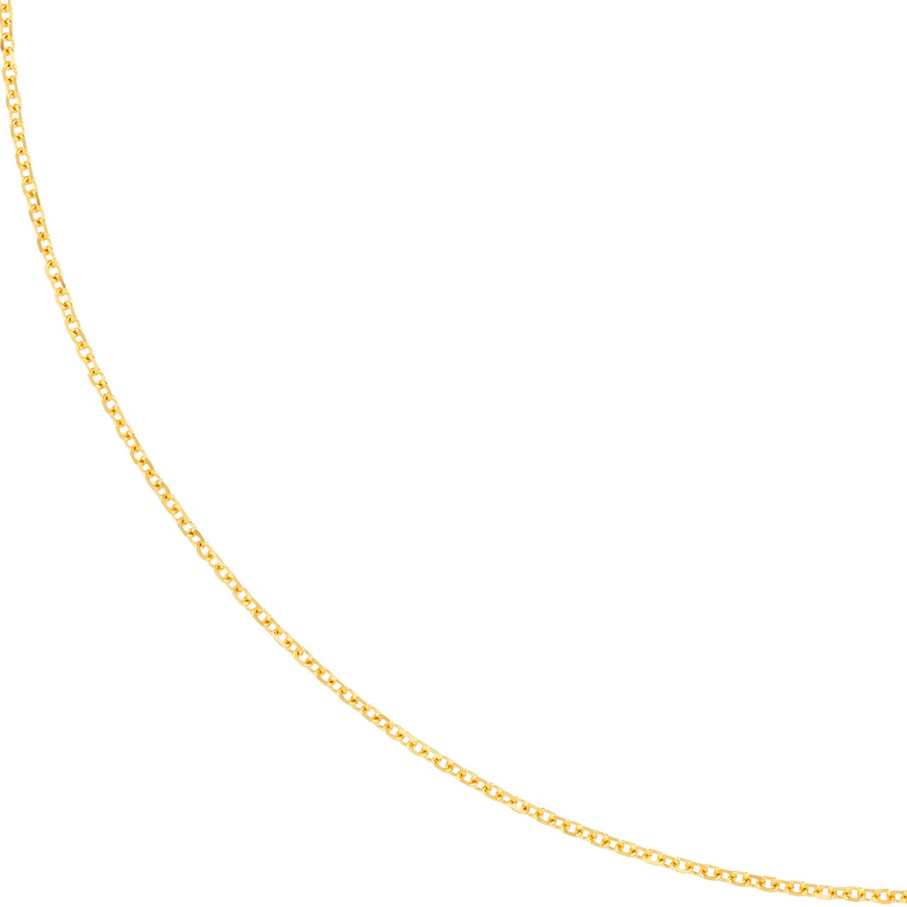14K Yellow Gold 1.10mm Diamond Cut Cable Chain with Lobster Lock