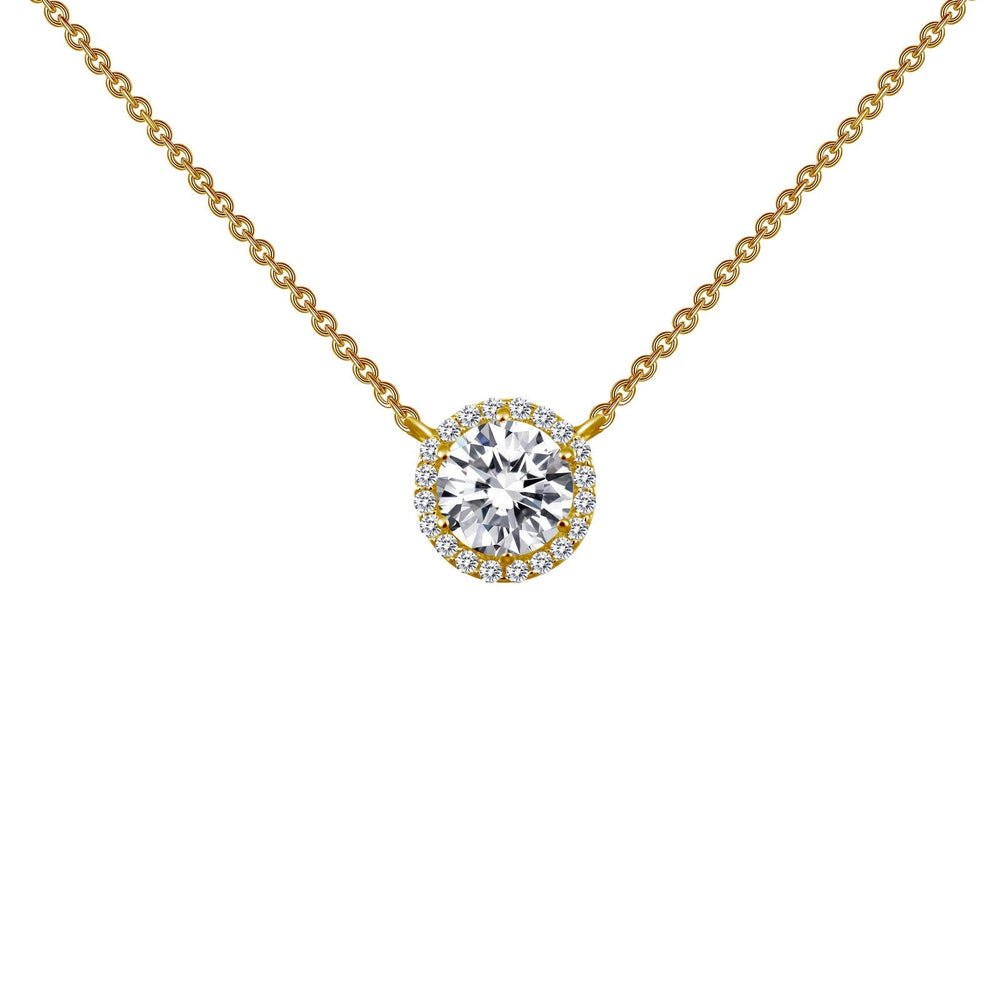 Lafonn Simulated Diamond 1.23ct Halo Necklace N0038CLG