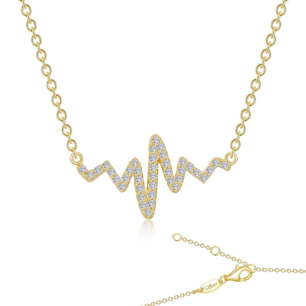 Lafonn Simulated Diamond 0.39ct Heartbeat Necklace N0060CLG