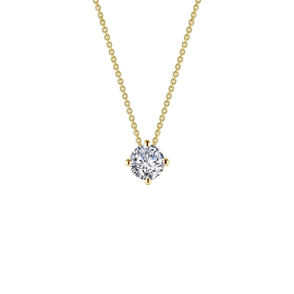 Lafonn Simulated Diamond 1.00ct East West Prong Solitaire Necklace N0154CLG