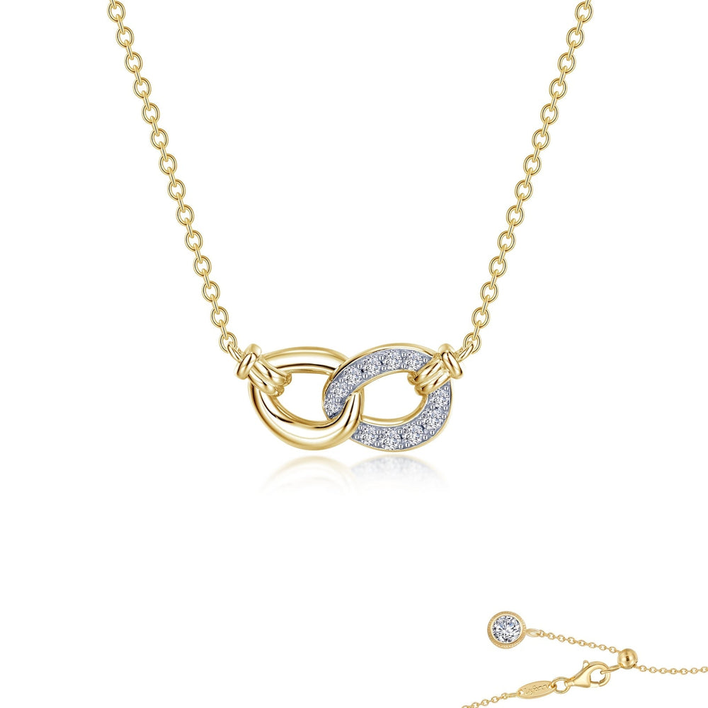 Lafonn Simulated Diamond Interlocking Circles Necklace N0271CLT20