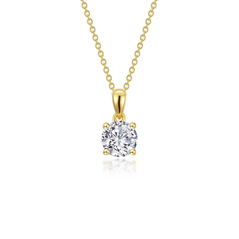 Lafonn Simulated Diamond 1.25ct 4 Prong Solitaire Necklace N0306CLG