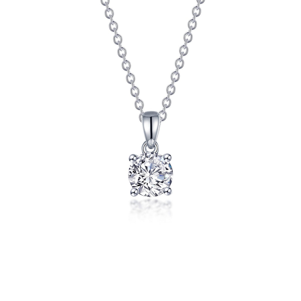 Lafonn Simulated Diamond 1.25ct 4 Prong Solitaire Necklace N0306CLP