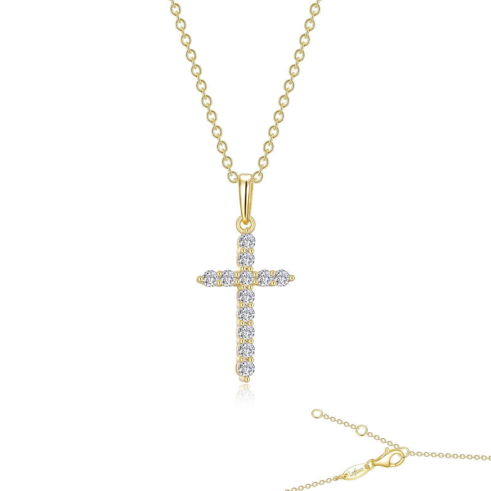 Lafonn Simulated Diamond 0.36ct Cross Necklace P0165CLG