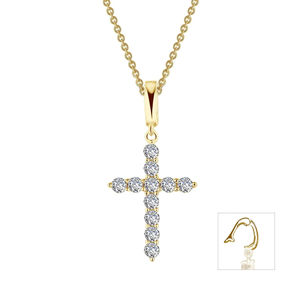 Lafonn Simulated Diamond 0.55ct Cross Necklace P0242CLG