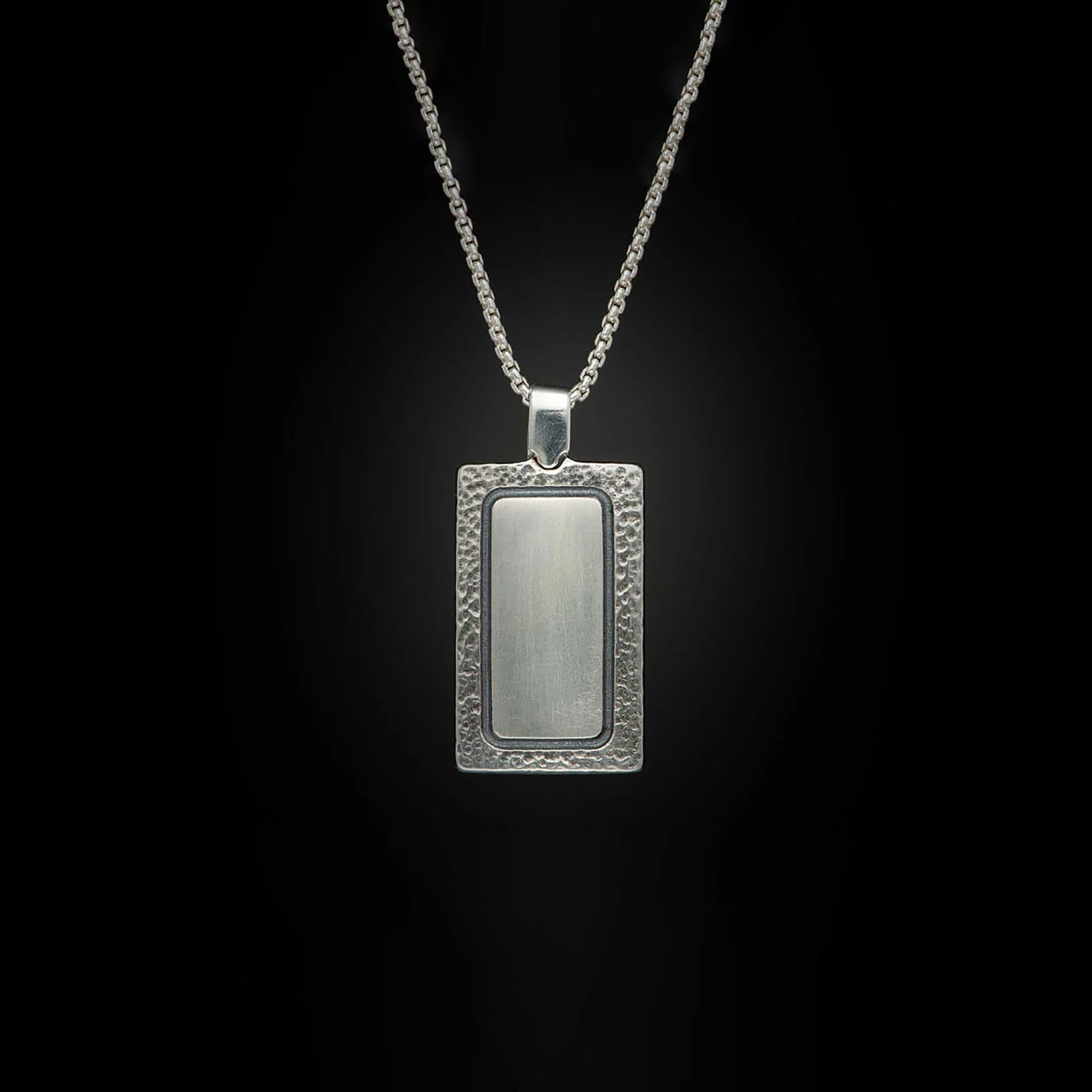 William Henry Mammoth Shift Dog Tag Pendant w/ 22" Chain