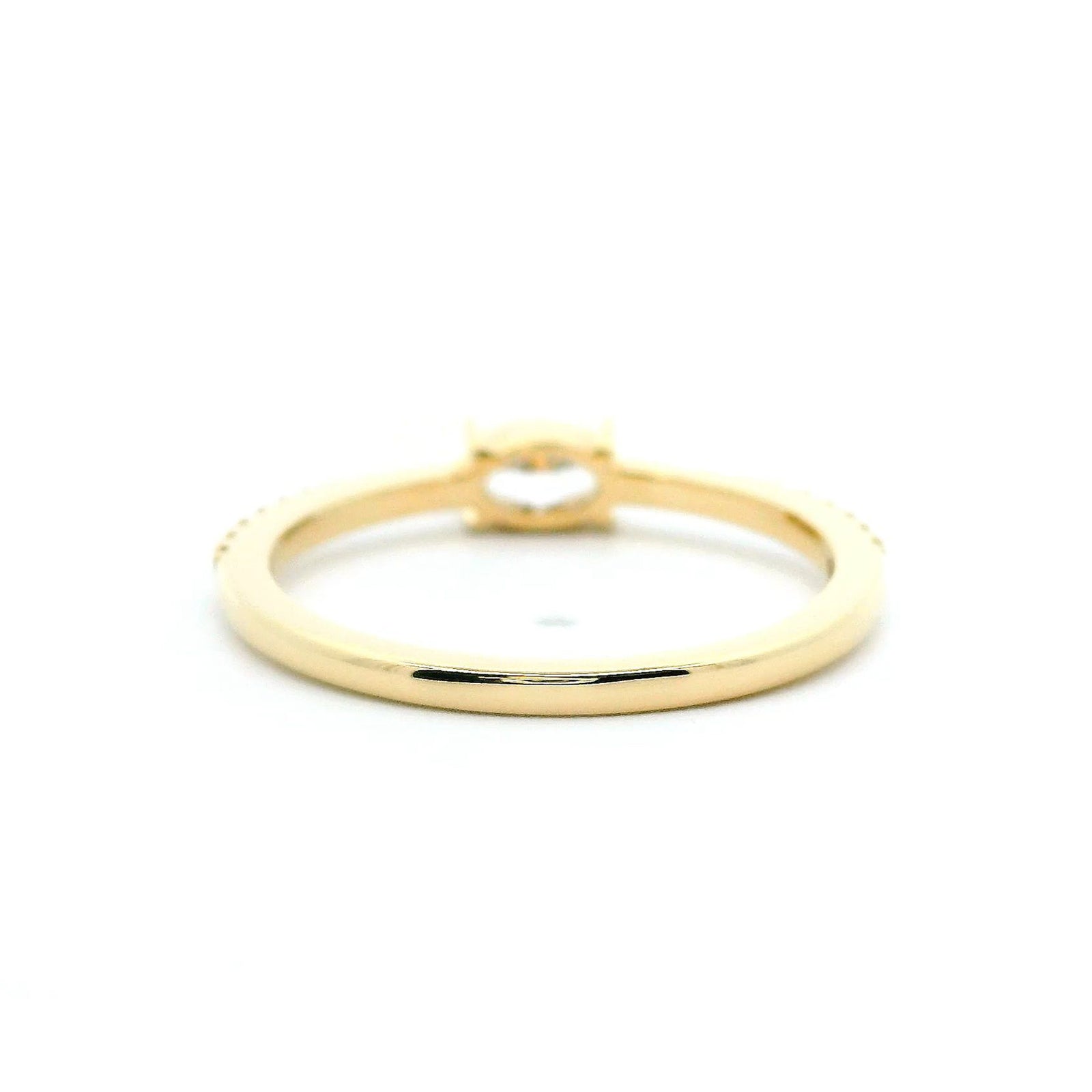 14K Yellow Gold 0.38cttw. East/West Marquise Diamond Fashion Ring