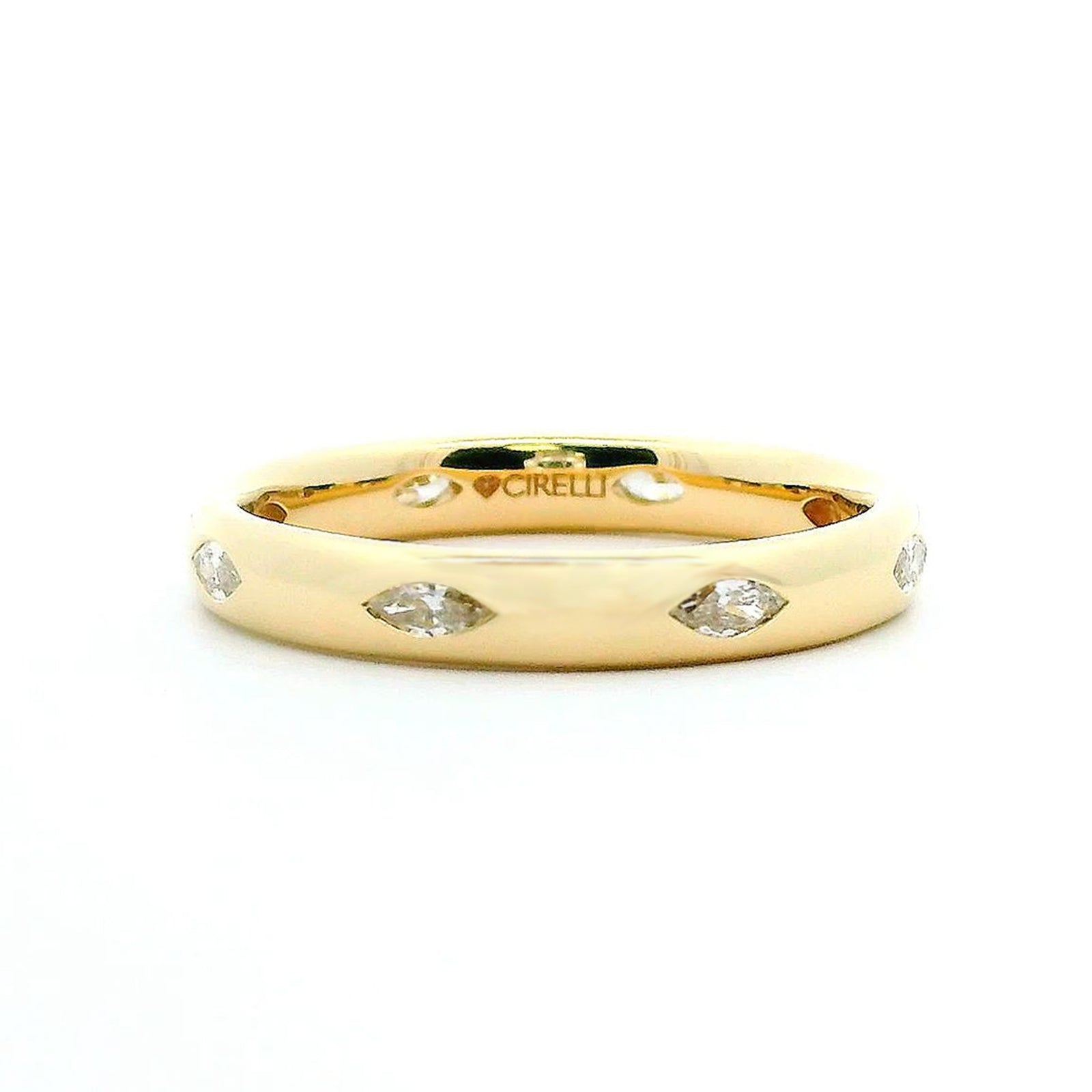 14K Yellow Gold 0.30cttw. Marquise Diamond East/West Fashion Ring