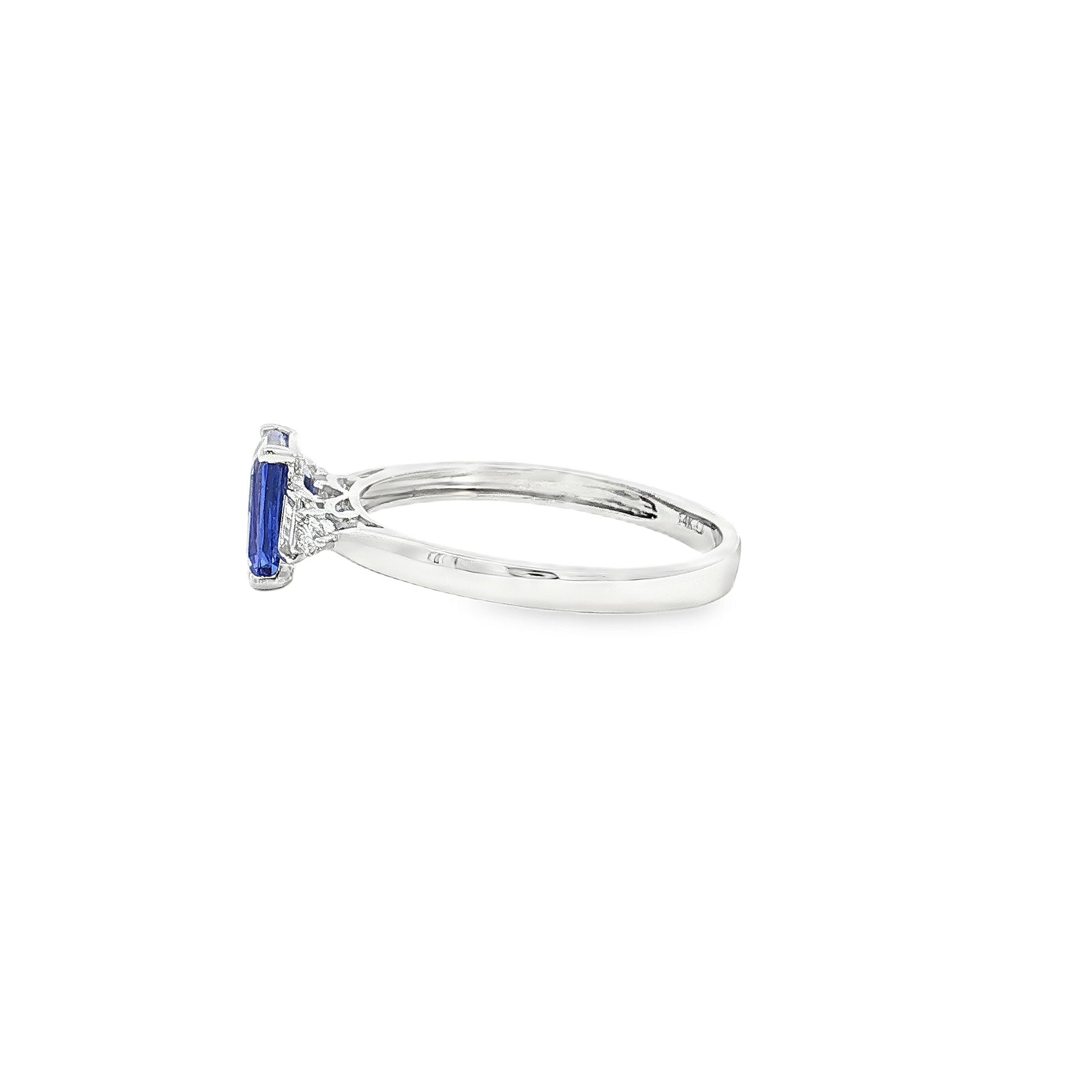 14K White Gold 1.11ct. Tanzanite & Diamond Fashion Ring
