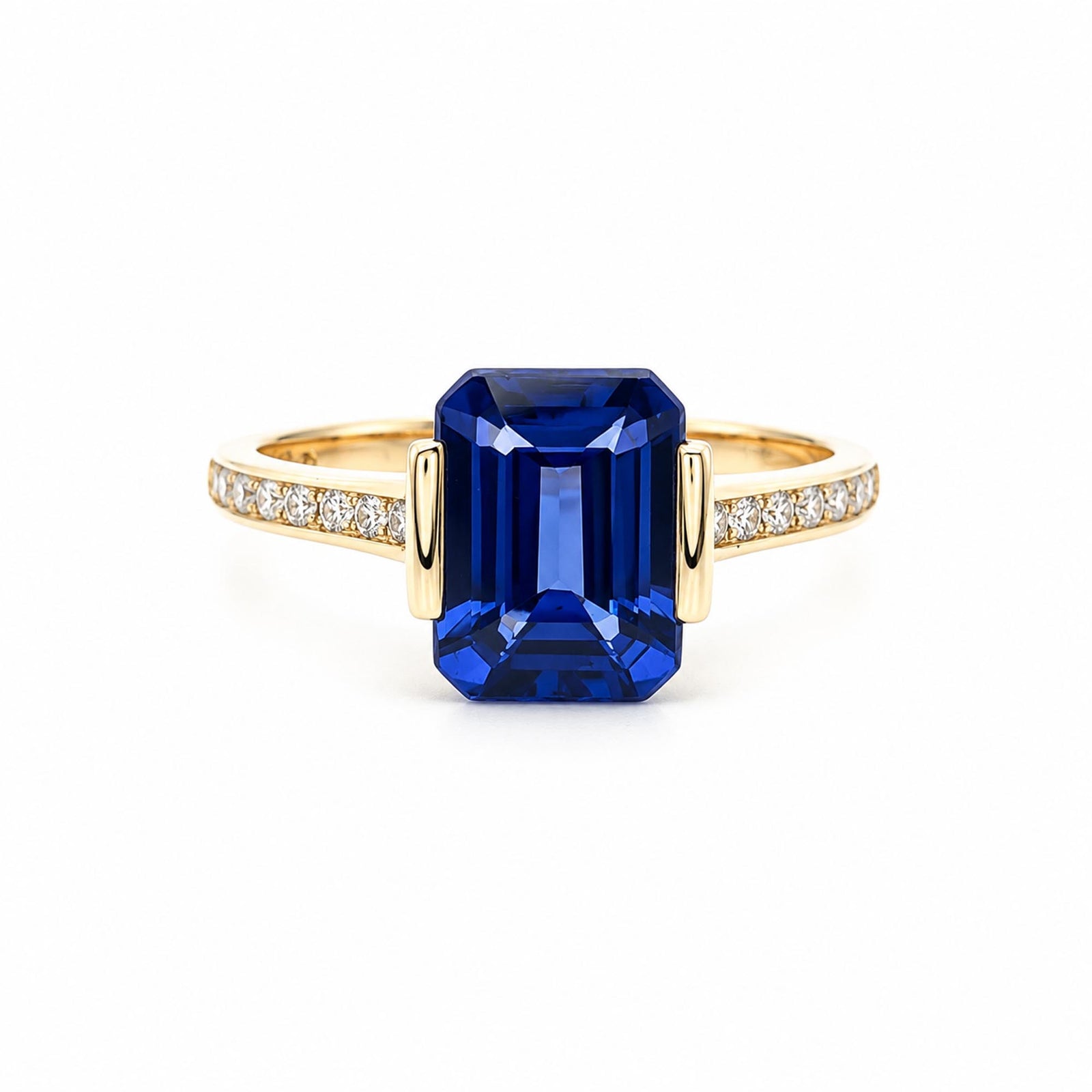14K Yellow Gold 2.36ct. Tanzanite & Diamond Fashion Ring
