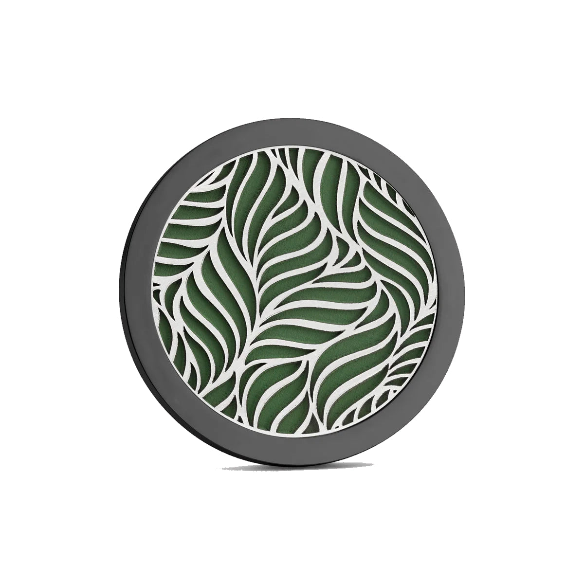 The Serengeti - Black Titanium & Sterling Silver w/ Green Cerakote Doubloon Golf Ball Marker