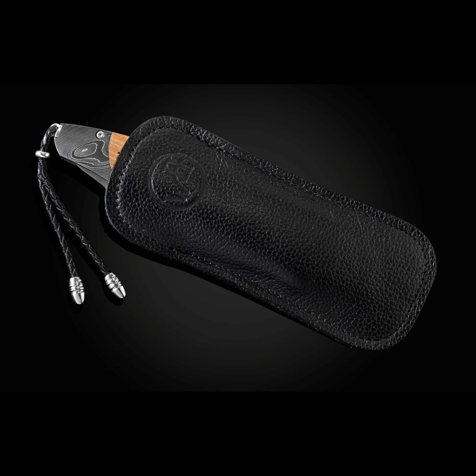 William Henry B30 Pappy Reserve - Pappy Bourbon Barrel Twist Damascus Frame w/ Boomerang Damascus Blade Folding Knife