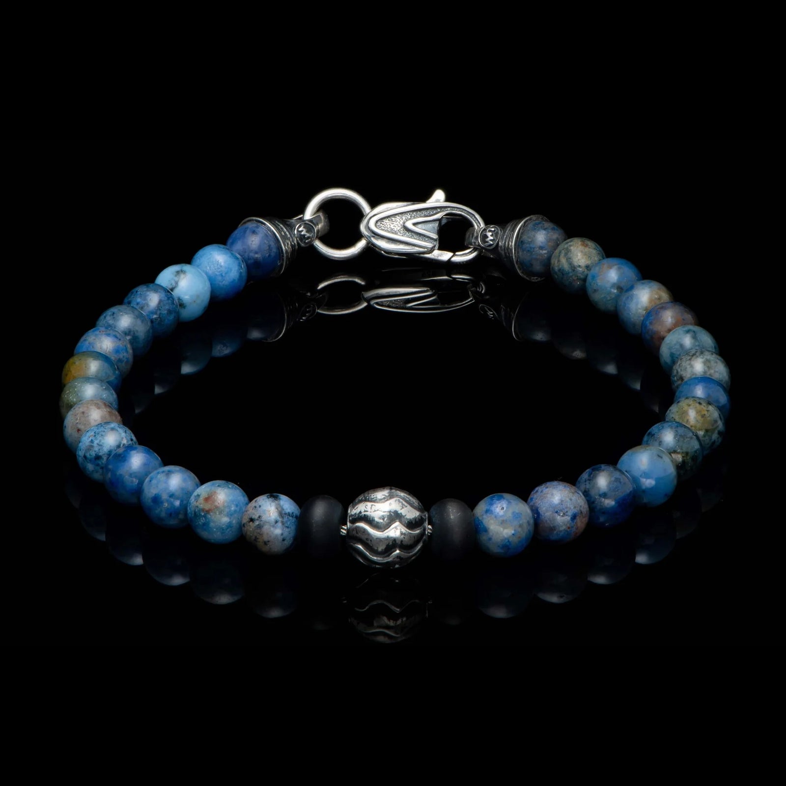William Henry Brookings Dumortierite Beaded Bracelet