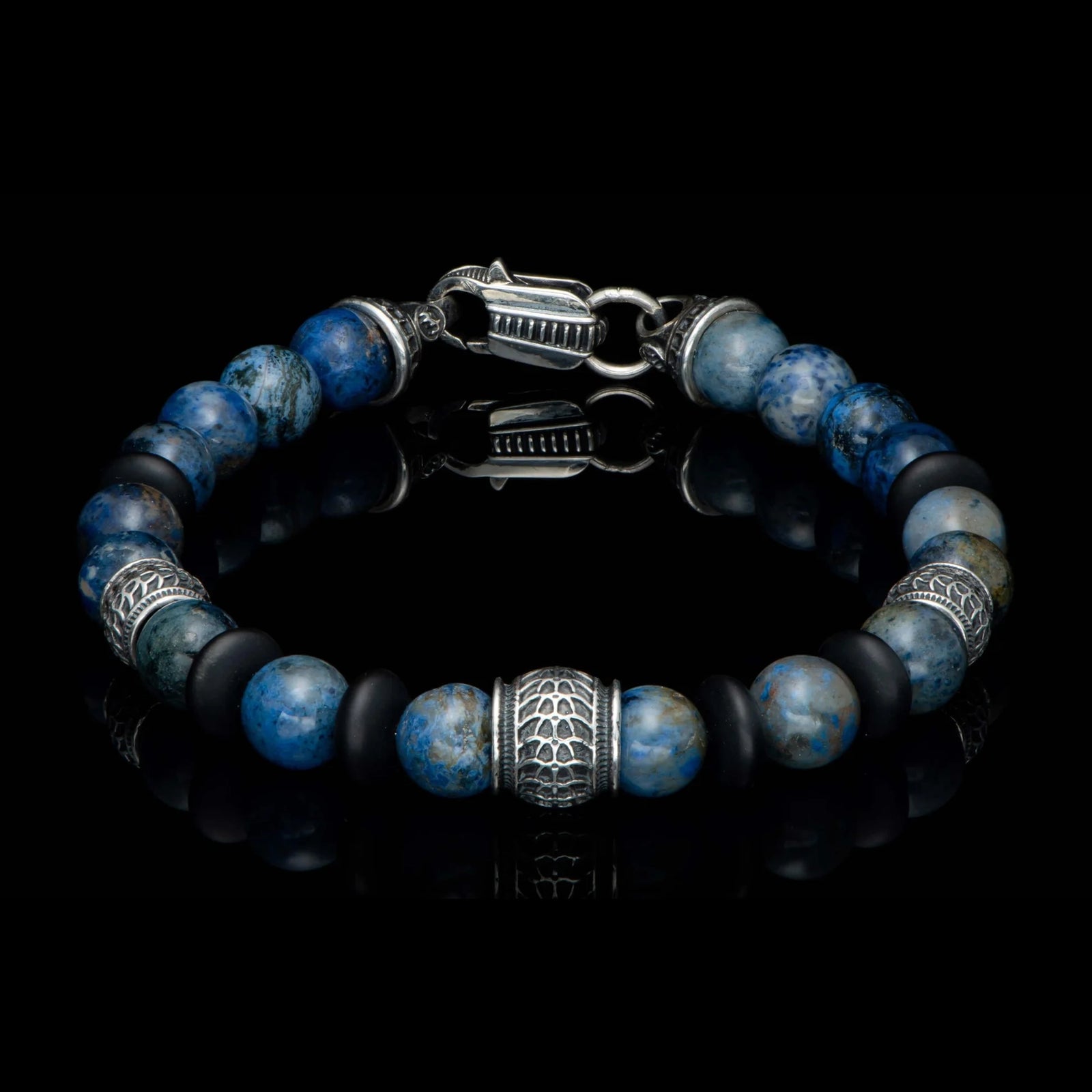William Henry Newport Dumortierite Beaded Bracelet