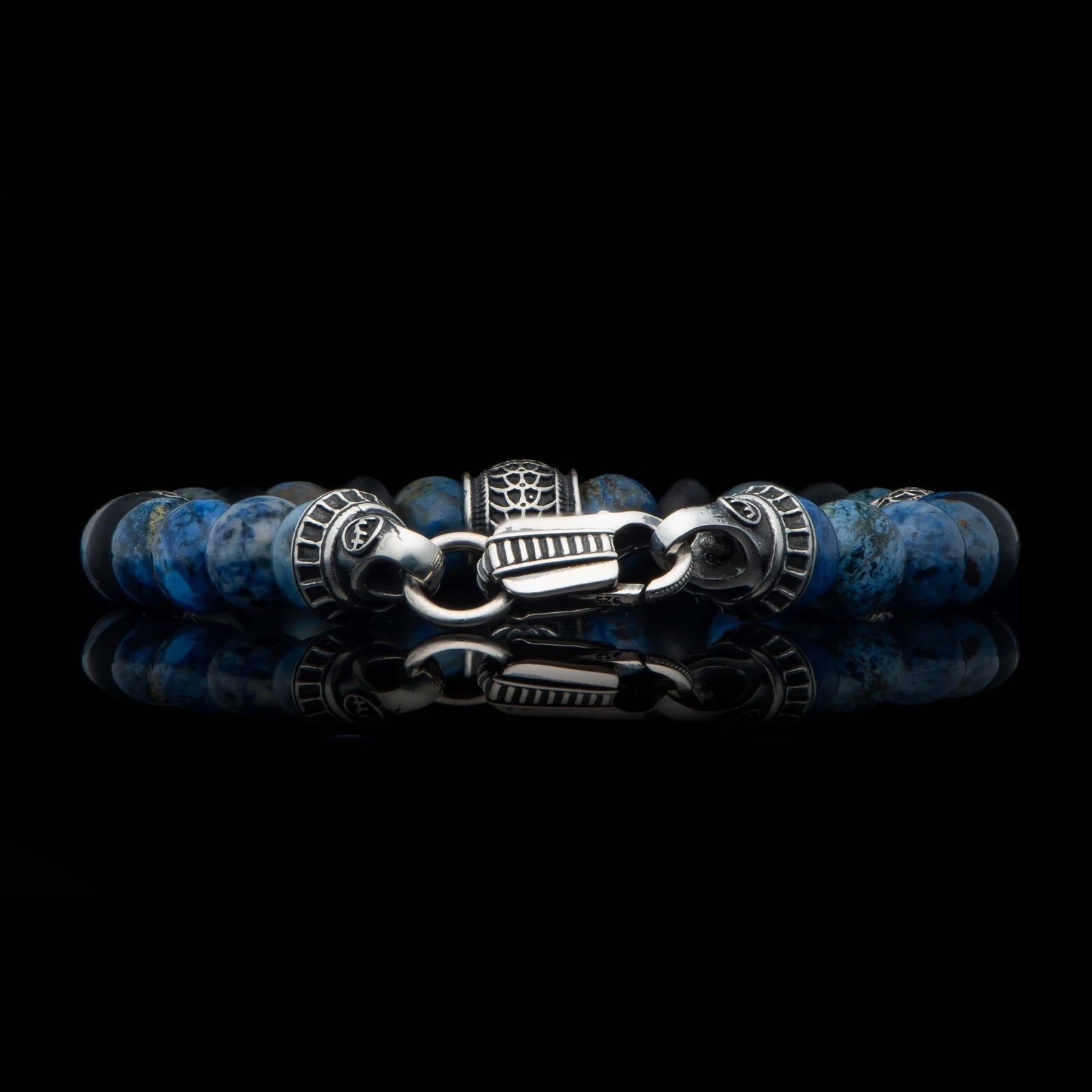 William Henry Newport Dumortierite Beaded Bracelet