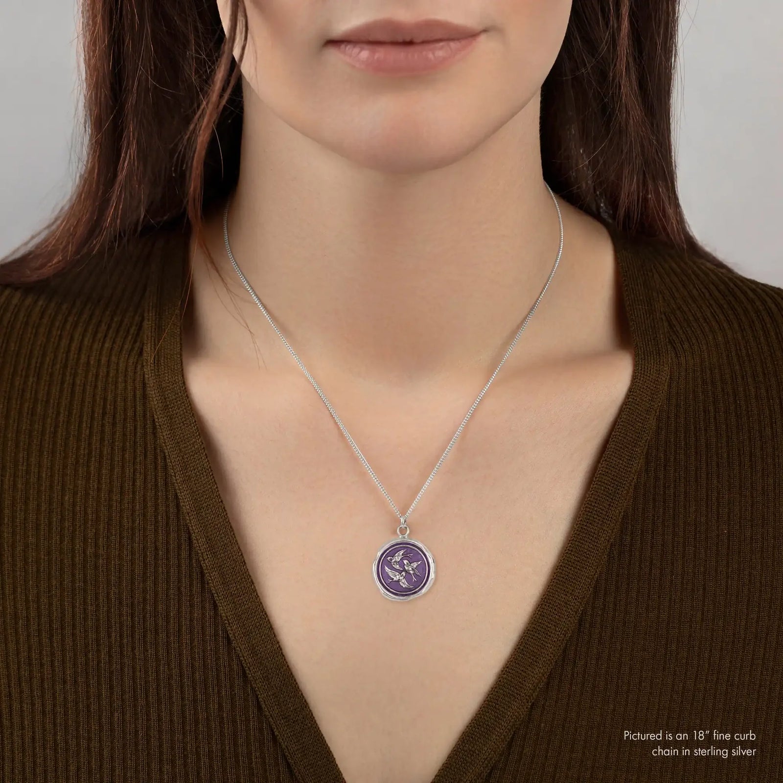 Birds of a Feather (Mystic Violet) Talisman Necklace