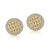 A. Jaffe 14K Yellow Gold 0.24cttw. Diamond Border w/ Quilted Center Stud Earrings