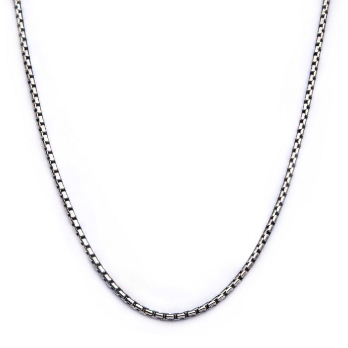 3mm Stainless Steel Oxidized Boston Link Chain 20" NSTC1903AT-20