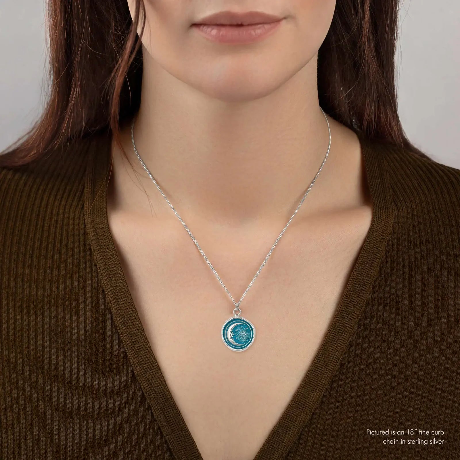 Trust The Universe (Capri Blue) Talisman Necklace