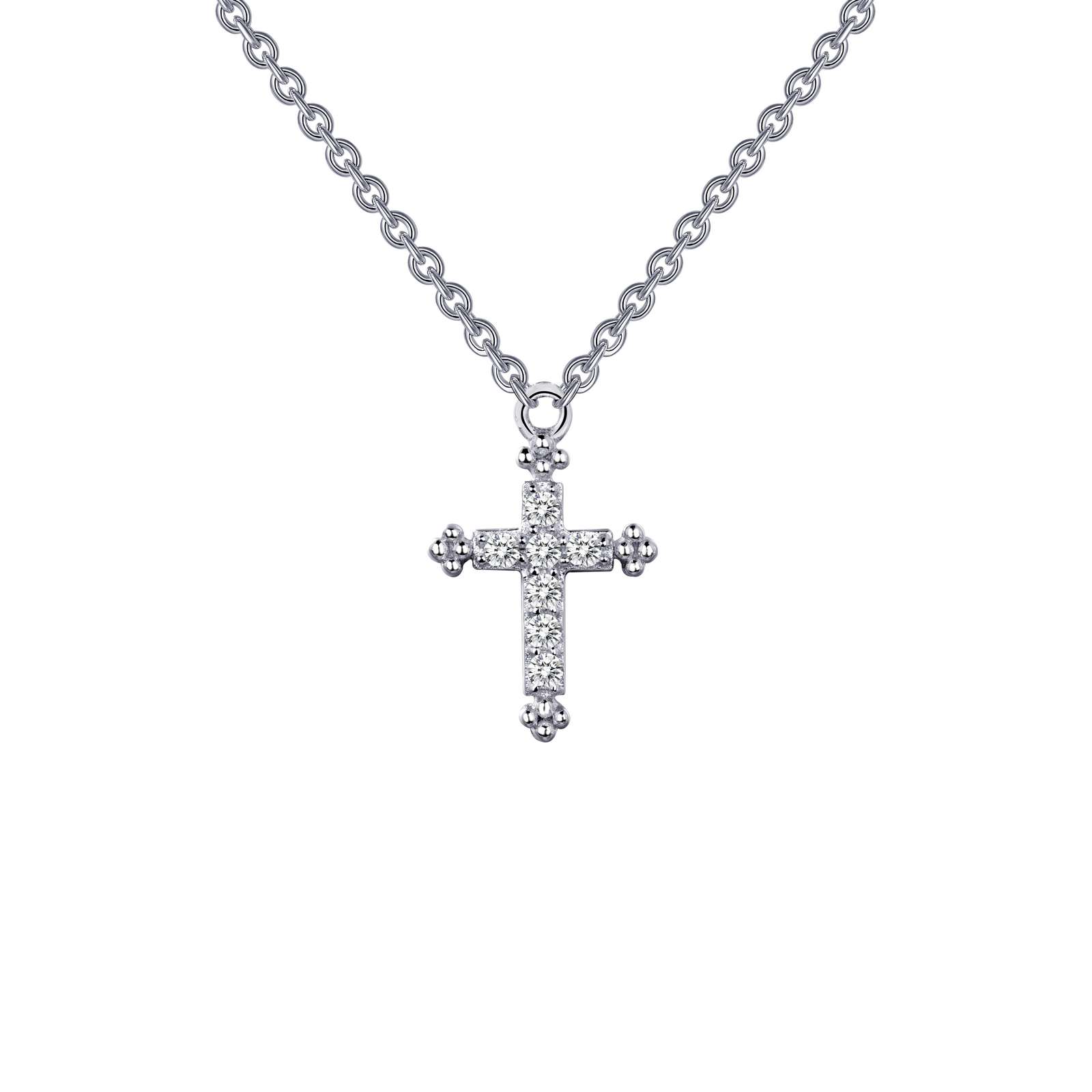 Lafonn Simulated Diamond 0.07ct Cross Necklace 9N023CLP