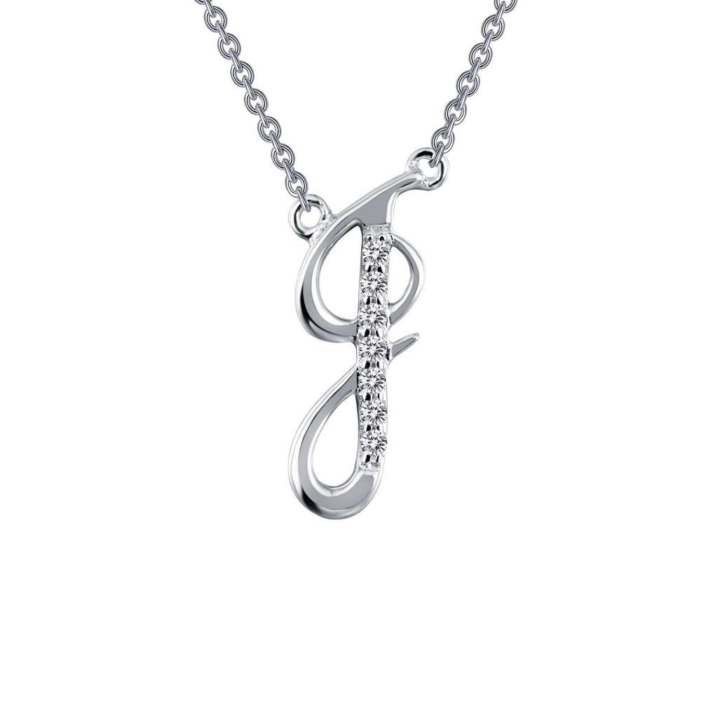 Lafonn Simulated Diamond Letter "J" Pendant Necklace 9N068CLP