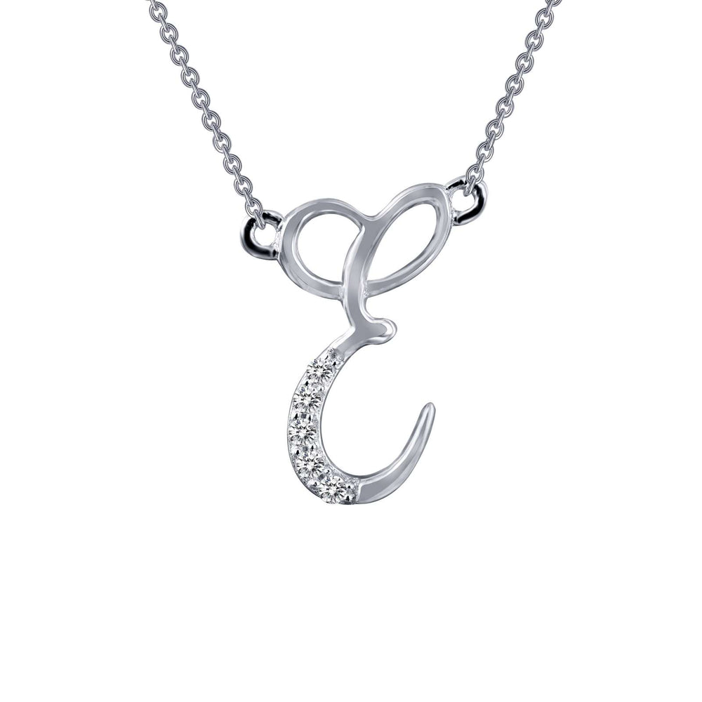Lafonn Simulated Diamond Letter "E" Pendant Necklace 9N072CLP
