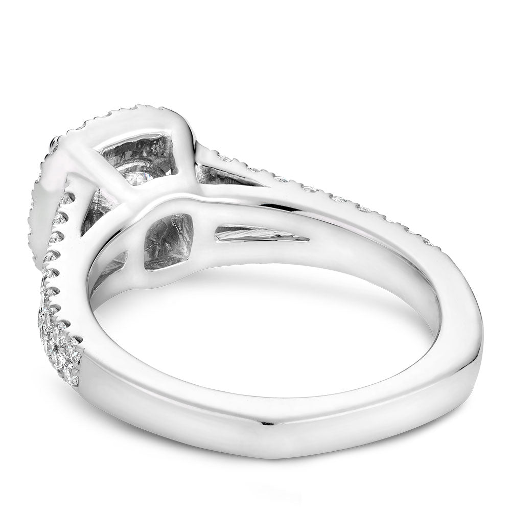 Noam Carver Split Shank Diamond Halo Engagement Ring B015-01A