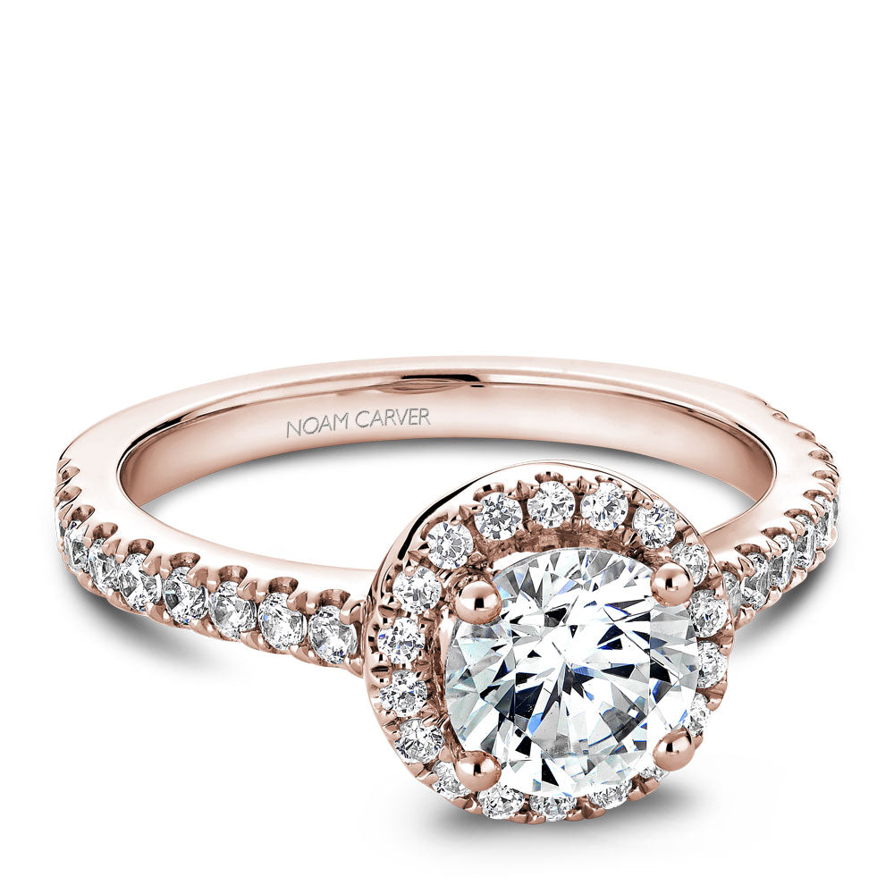 Noam Carver Diamond Halo Engagement Ring B029-01A