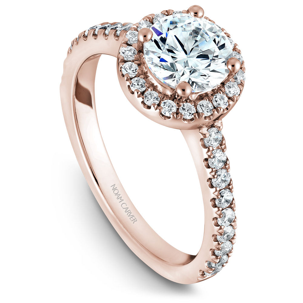 Noam Carver Diamond Halo Engagement Ring B029-01A