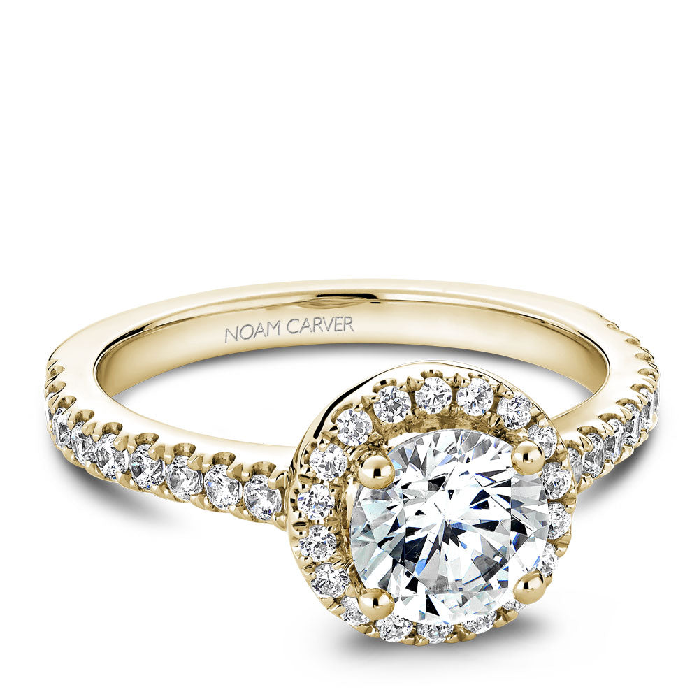 Noam Carver Diamond Halo Engagement Ring B029-01A