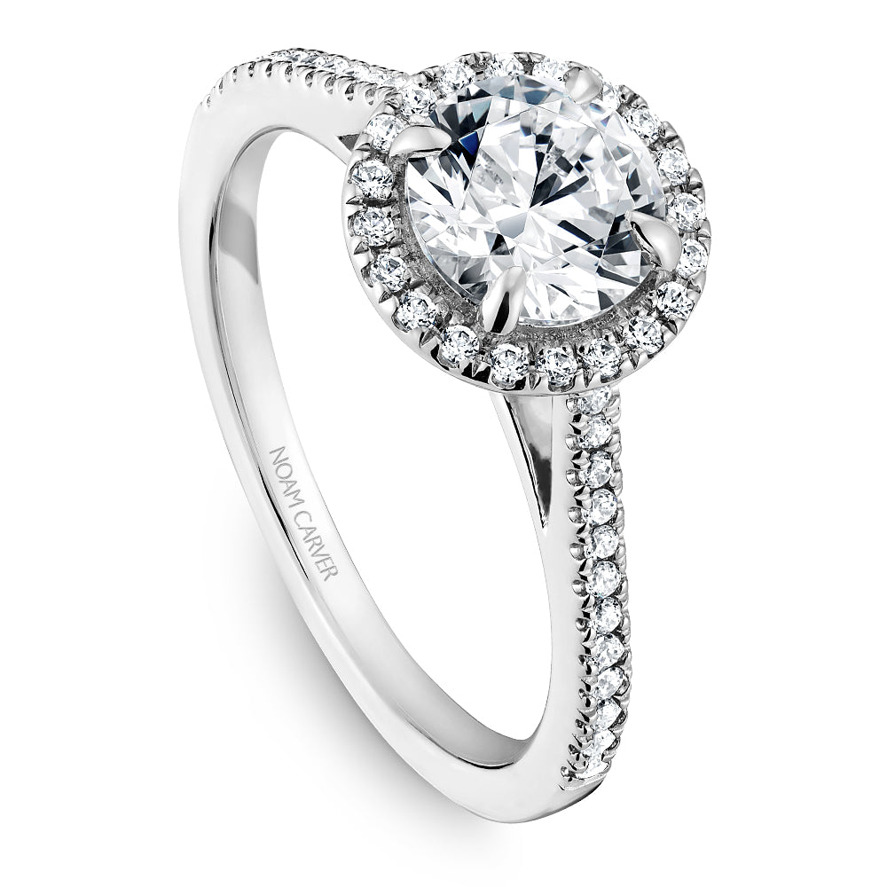 Noam Carver Diamond Halo Engagement Ring B094-02A