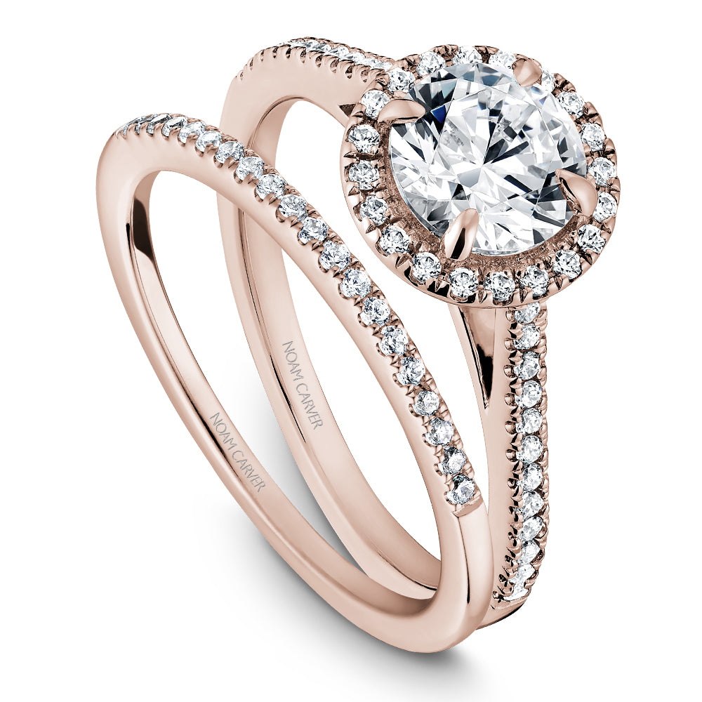 Noam Carver Diamond Halo Engagement Ring B094-02A