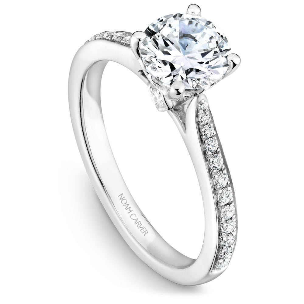 Noam Carver Diamond Engagement Ring with Diamond Detail Setting B141-01A