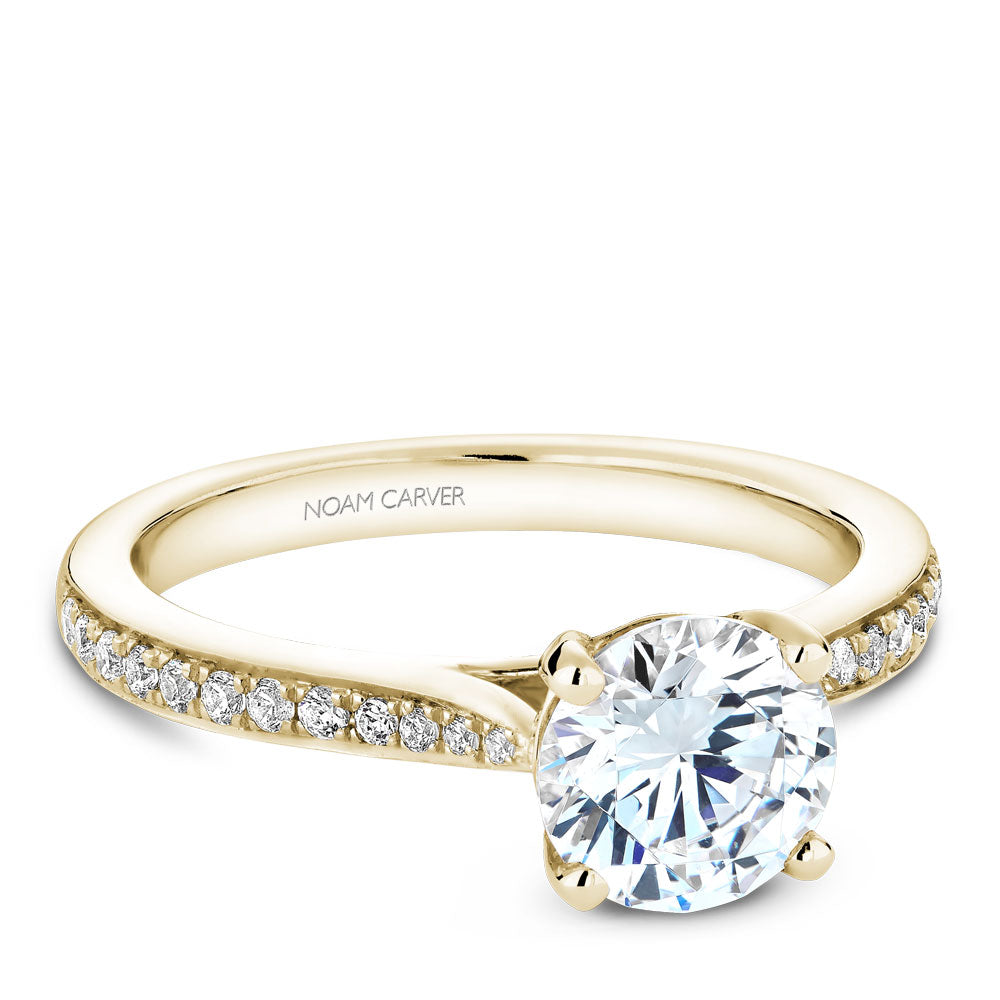 Noam Carver Diamond Engagement Ring with Diamond Detail Setting B141-01A