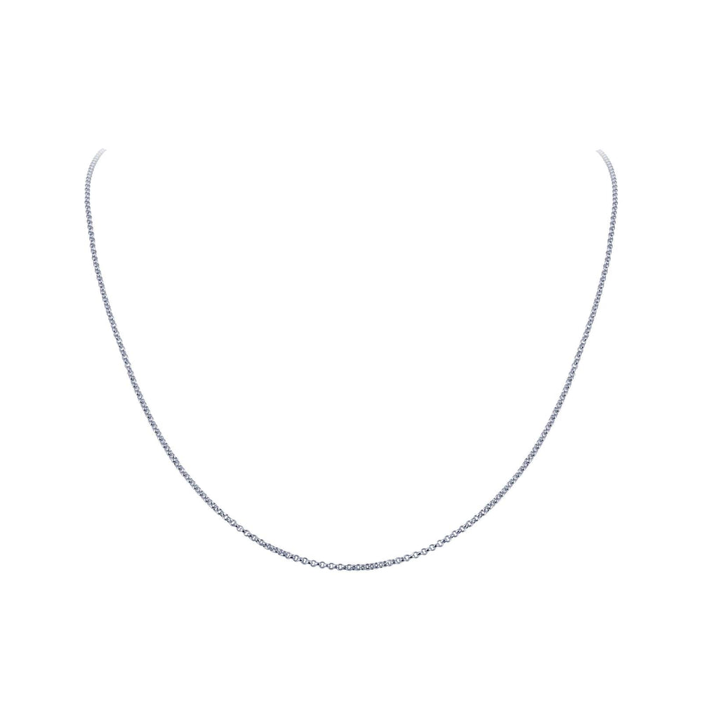 Lafonn Sterling Silver Birthstone Love Charm Adjustable Cable Chain CH00028P20
