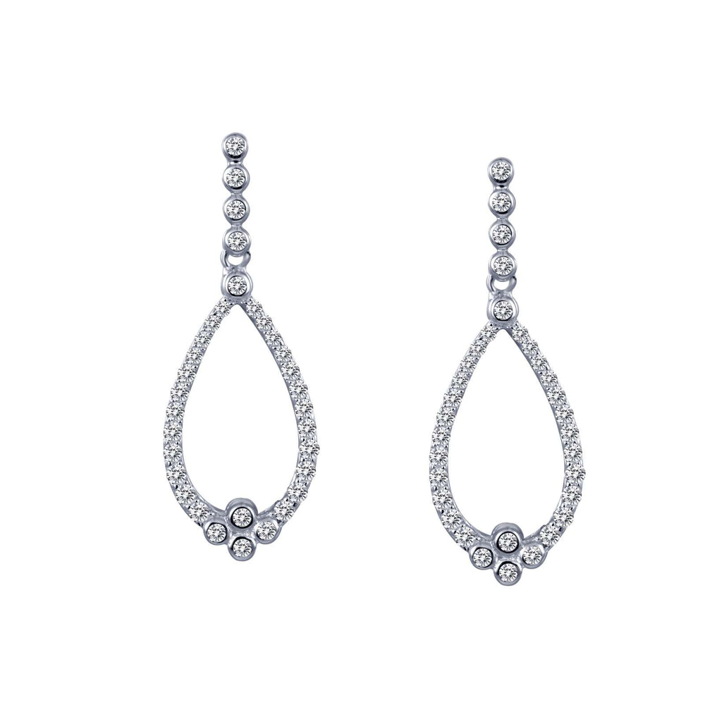 Lafonn Simulated Diamond Charming Drop Hoop Earrings E0192CLP