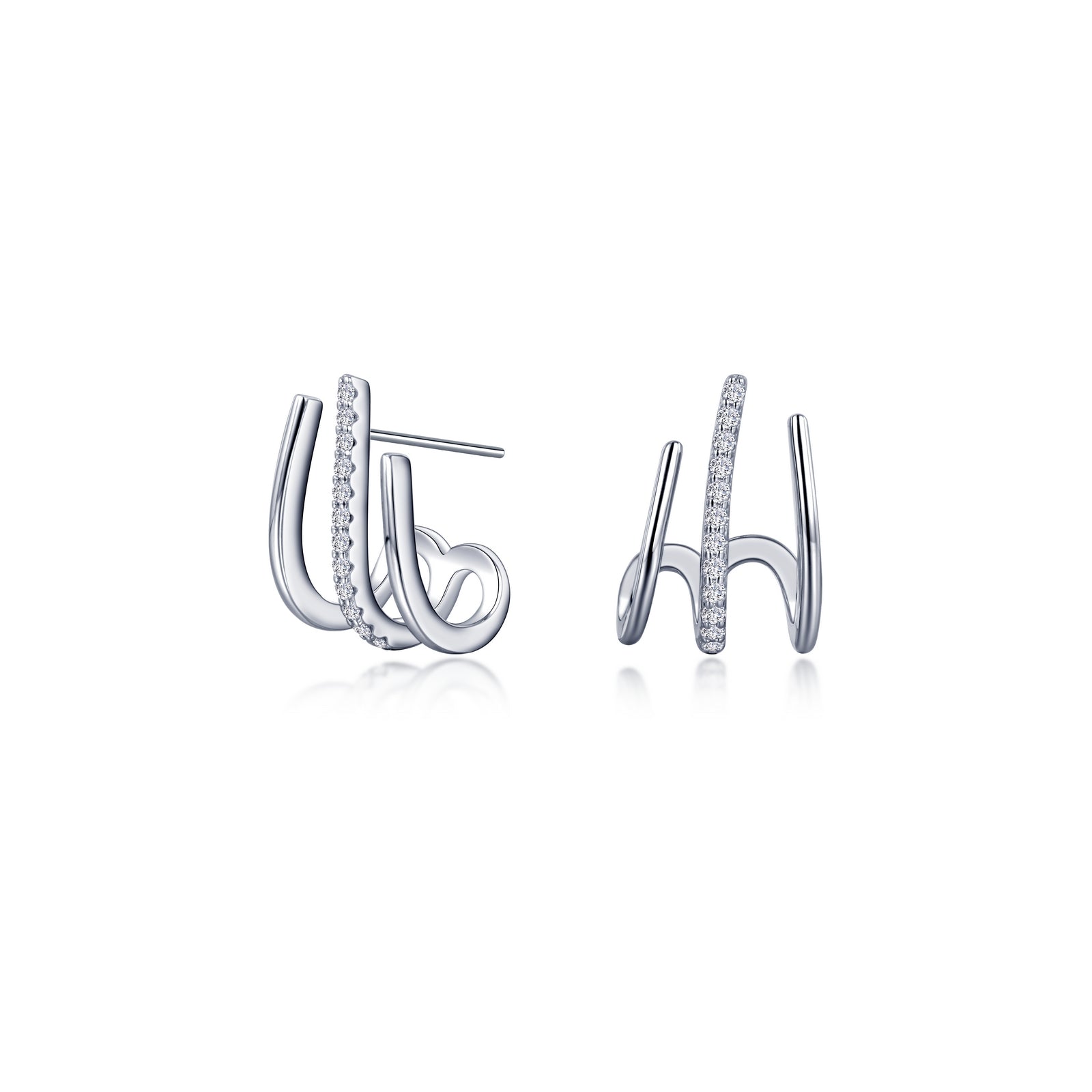 Lafonn Simulated Diamond Split Huggie Earrings E0552CLP00