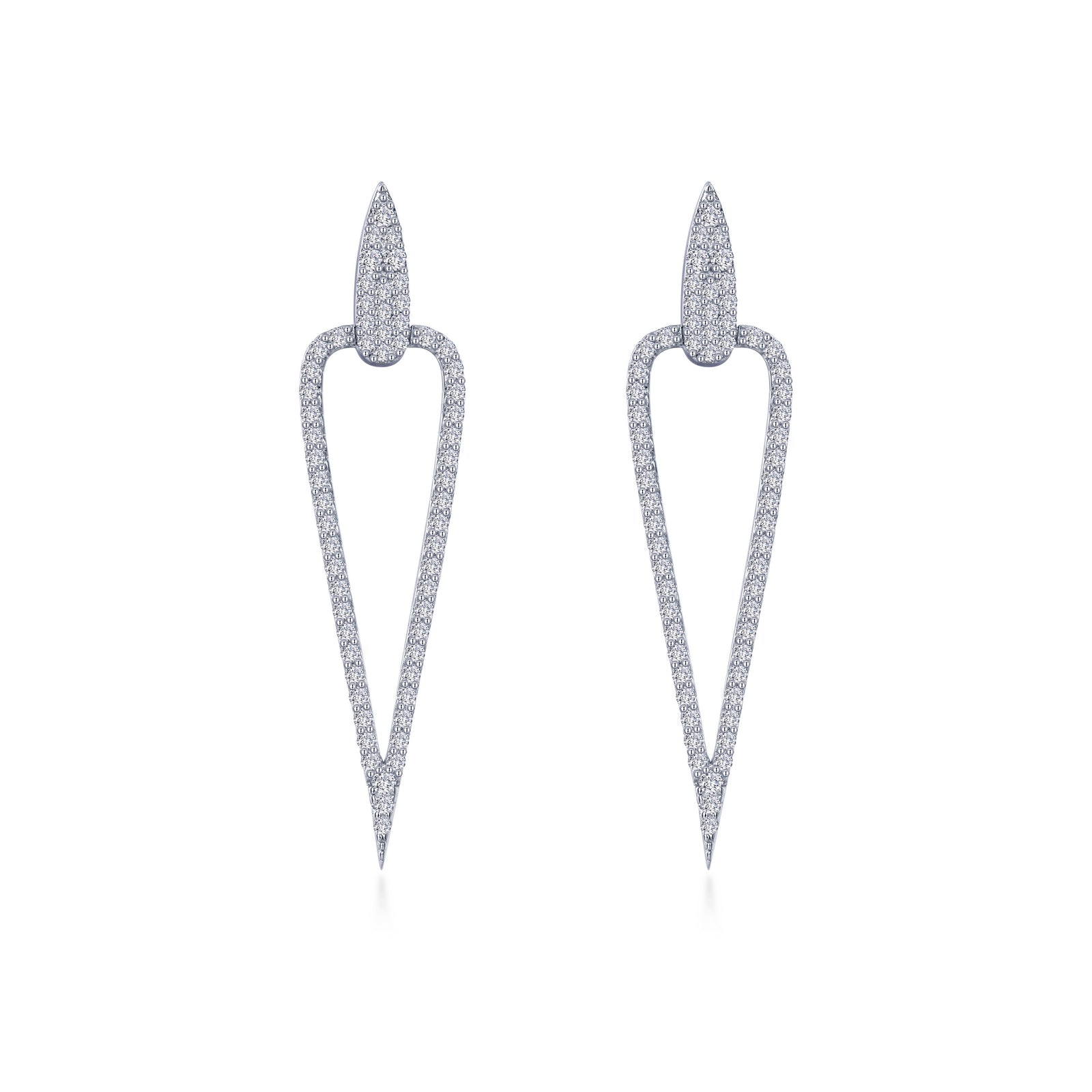 Lafonn Simulated Diamond Inverted Triangle Drop Earrings E0553CLP