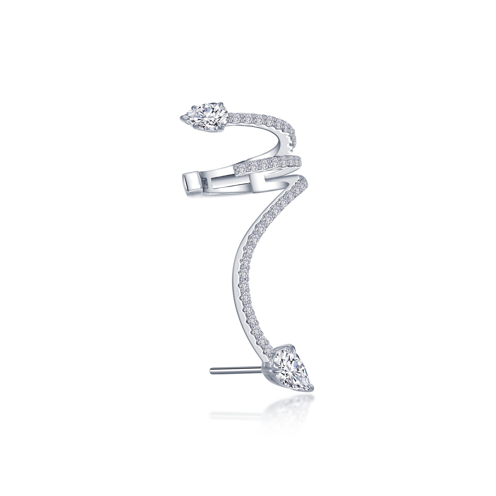 Lafonn Simulated Diamond Curved Ear Climber Earrings E0560CLP00